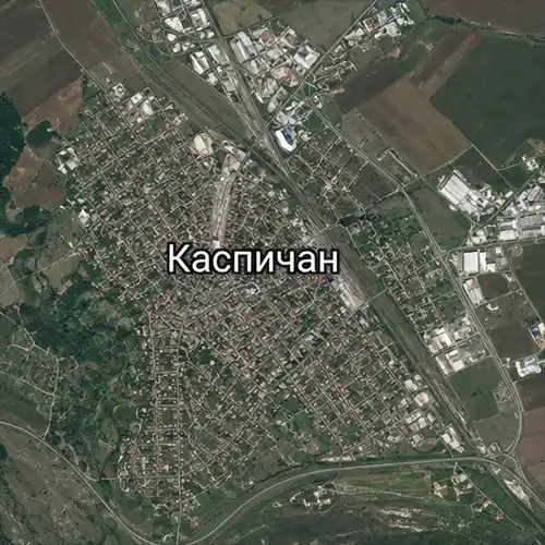Сателитен релефен изглед на Каспичан