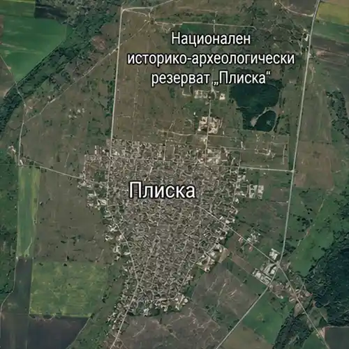 Сателитен релефен изглед на Плиска