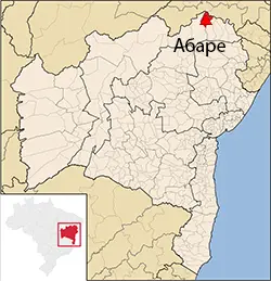 Абаре Местоположение на картата на Баия