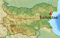 Белослав Местоположение на картата на България