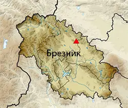 Брезник Местоположение на картата на Област Перник.webp