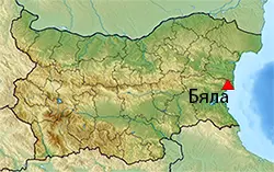 Бяла (област Варна) Местоположение на картата на България