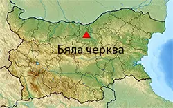 Бяла черква Местоположение на картата на България