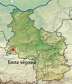 Бяла черква Местоположение на картата на Област Велико Търново