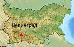 Велинград Местоположение на картата на България