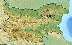 Ветово Местоположение на картата на България
