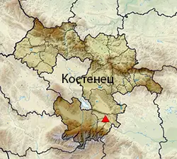 Костенец Местоположение на картата на Област София