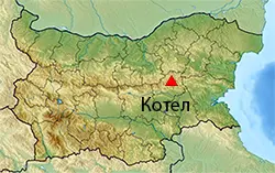 Котел Местоположение на картата на България