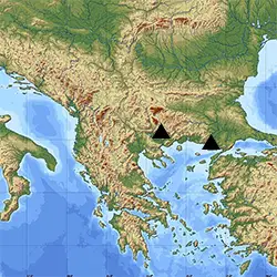 Местоположение на Балканския полуостров Марица