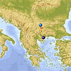 Местоположение на Балканския полуостров Струма