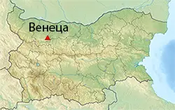 Местоположение на картата на България (Венеца)