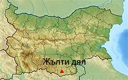 Местоположение на картата на България Жълти дял