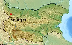 Местоположение на картата на България Зъбера