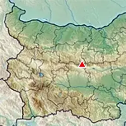 Местоположение на картата на България Калоферска планина