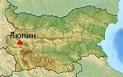 Местоположение на картата на България Люлин (планина)