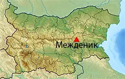 Местоположение на картата на България Межденик