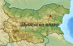 Местоположение на картата на България Шуменско плато