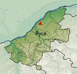 Местоположение на картата на Област Русе