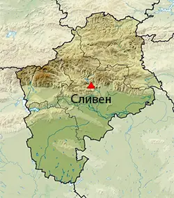 Местоположение на картата на Област Сливен