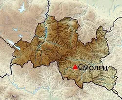 Местоположение на картата на Област Смолян