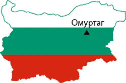Омуртаг (град) Местоположение на картата на България