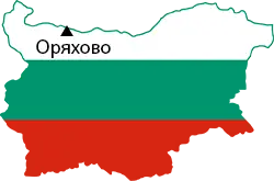 Оряхово Местоположение на картата на България