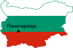 Панагюрище Местоположение на картата на България