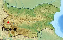 Перник Местоположение на картата на България