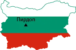 Пирдоп Местоположение на картата на България