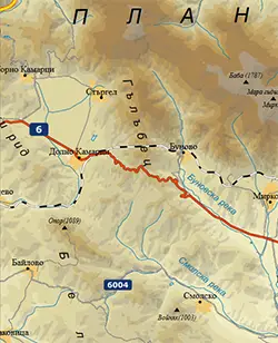 Подробна карта Гълъбец (планина)