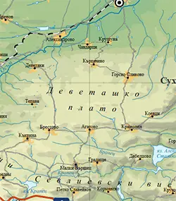 Подробна карта Деветашко плато