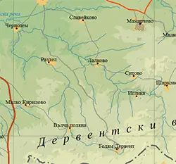 Подробна карта Дервентски възвишения
