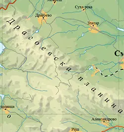 Подробна карта Драгоевска планина