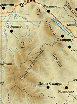 Подробна карта Ездимирска планина
