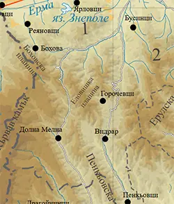 Подробна карта Еловишка планина