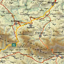 Подробна карта Етрополска планина