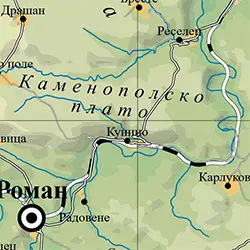 Подробна карта Каменополско плато