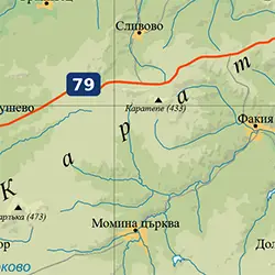 Подробна карта Каратепе