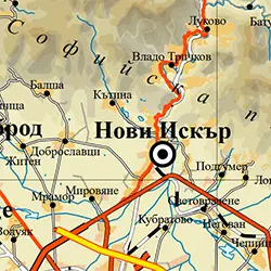 Подробна карта Софийска планина