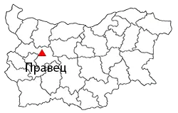 Правец Местоположение на картата на България