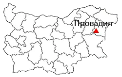 Провадия Местоположение на картата на България