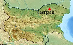Разград Местоположение на картата на България