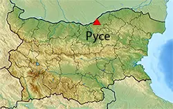 Русе Местоположение на картата на България