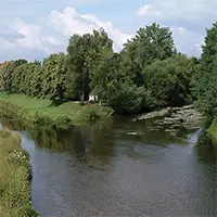 Сливането на реките Бригах и Брег