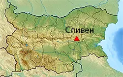 Сливен Местоположение на картата на България