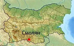 Смолян Местоположение на картата на България