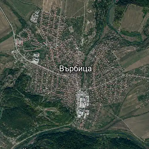 Сателитен релефен изглед на Върбица