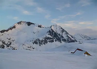 Тевно езеро през зимата