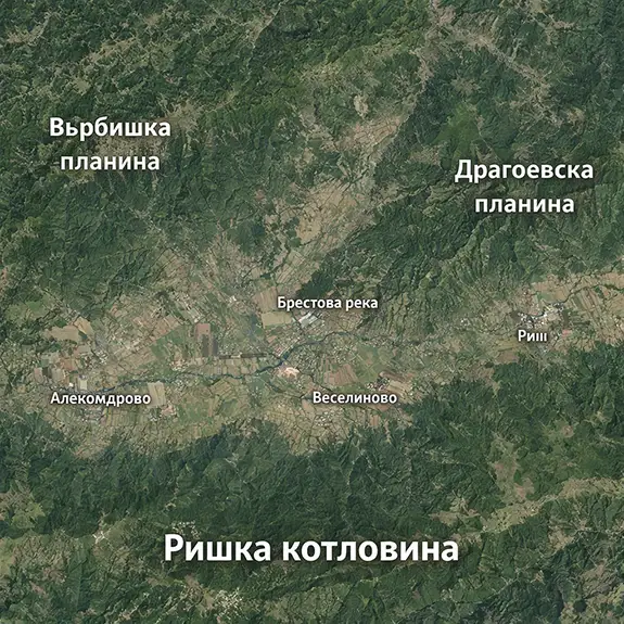 Подробна топографска карта на Ришка котловина