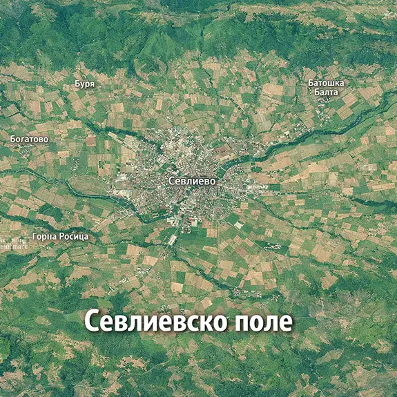 Подробна топографска карта на Севлиевско поле